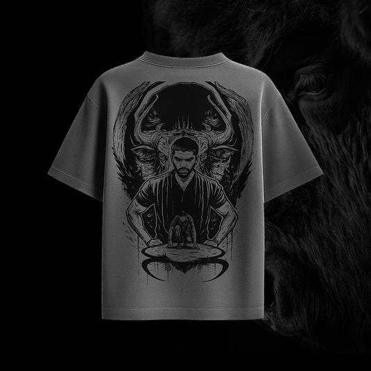 Last of the Line | Oversized Tee | Beige | Bison