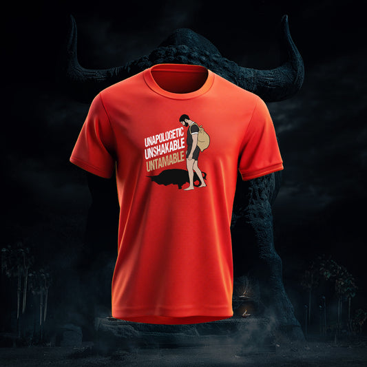 Untamed | Oversized Tee | Red | Bison