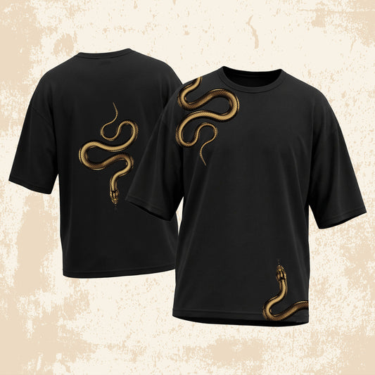 Nagabandham : Takshaka Oversized Tee – Black Edition