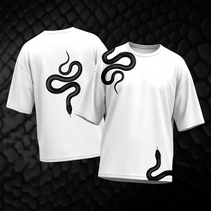 Nagabandham : Takshaka Oversized Tee – White Edition