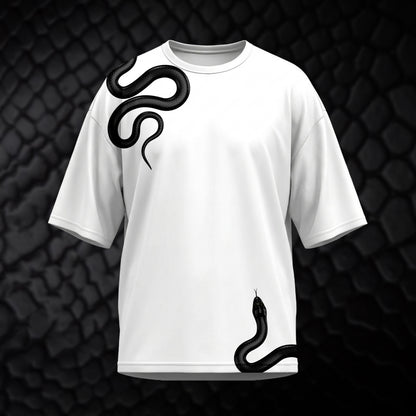 Nagabandham : Takshaka Oversized Tee – White Edition
